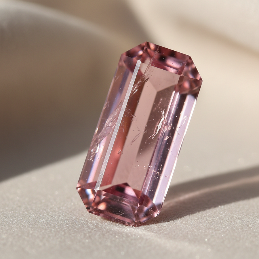 Pink Tourmaline crystal close-up