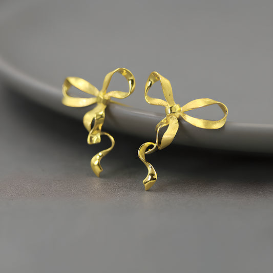 Romantic Bow Butterfly Earrings S925 Sterling Silver
