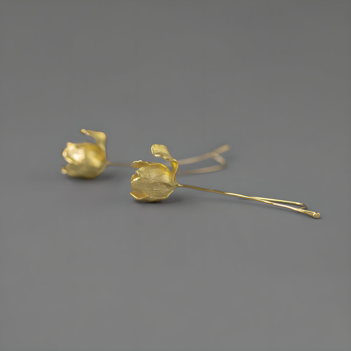 Tulip Flower Artistic Earrings S925 Sterling Silver