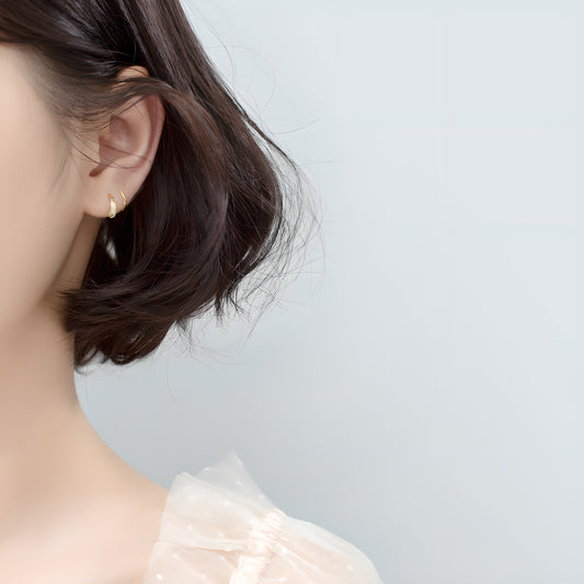 S925 Silver Spiral Stud Earrings Korean Style Minimalist Sweet Cute