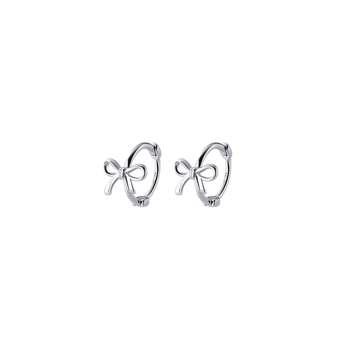 Simple Bow Stud Earrings S925 Silver