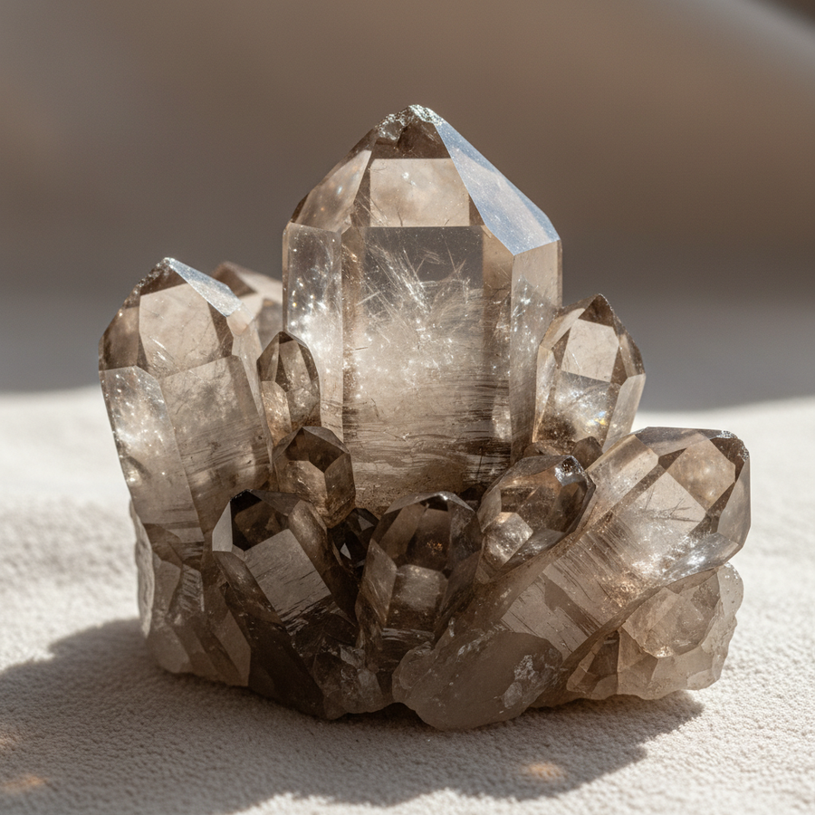 Smoky Quartz crystal close-up
