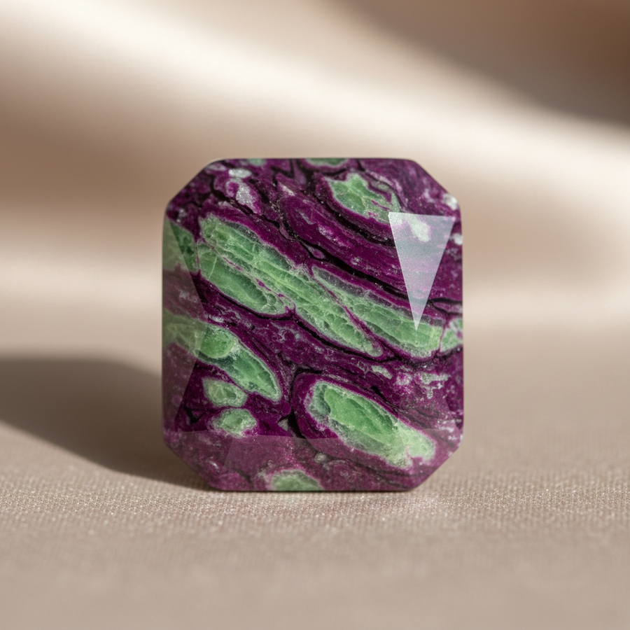 Stichtite crystal close-up