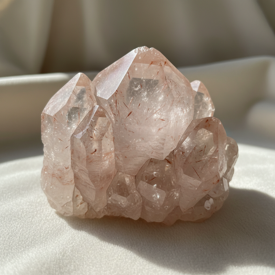 Strawberry Quartz crystal close-up