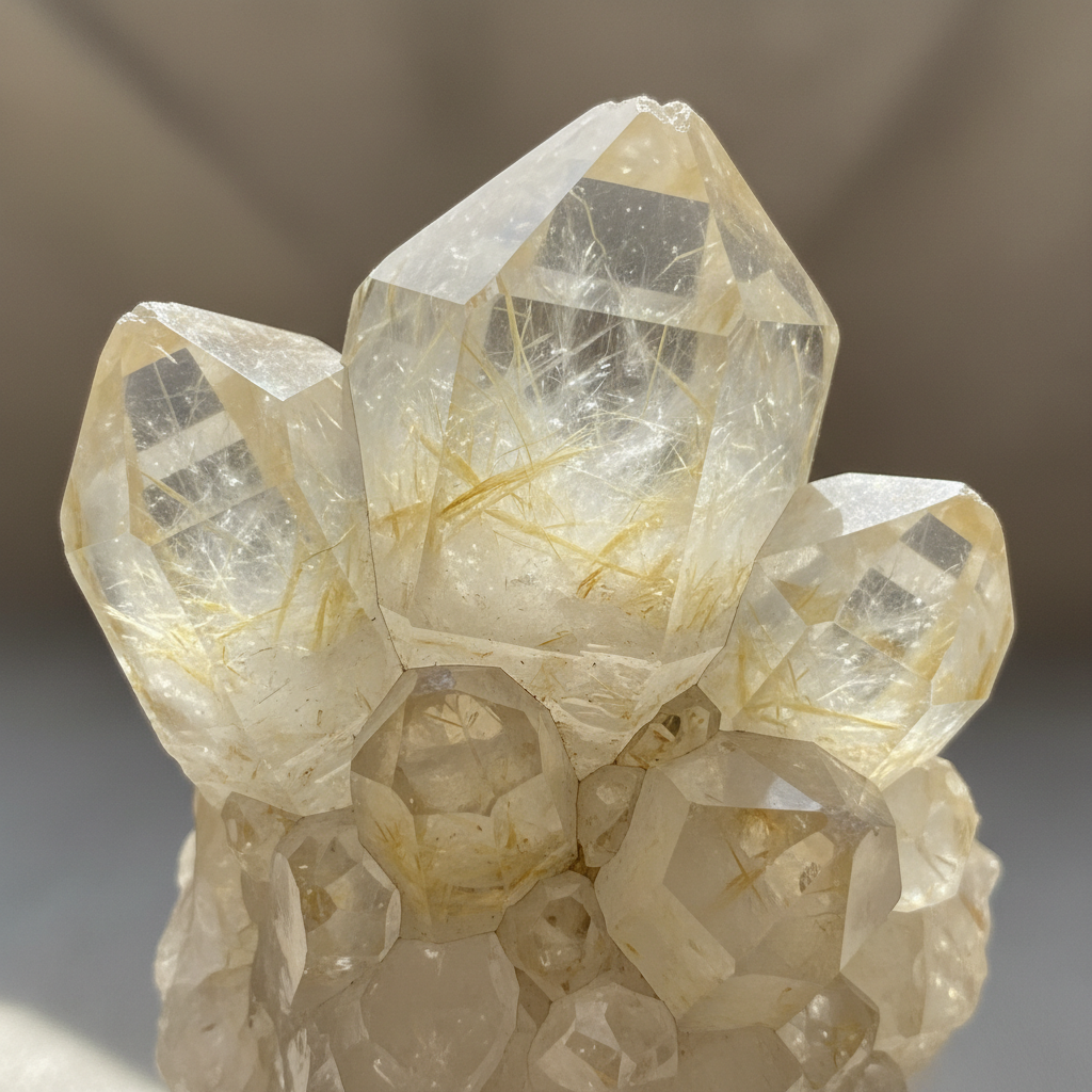 Sulfur Quartz crystal