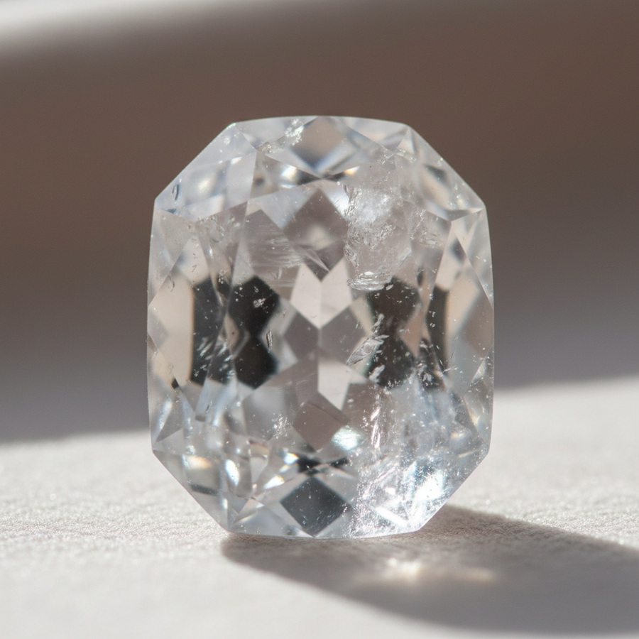 Clear Quartz crystal close-up