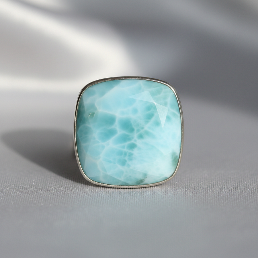 Larimar crystal close-up