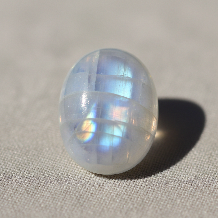 Rainbow Moonstone crystal close-up