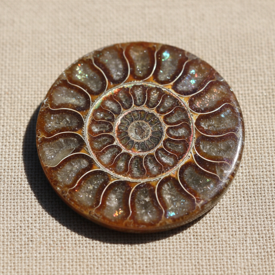 Ammonite crystal close-up