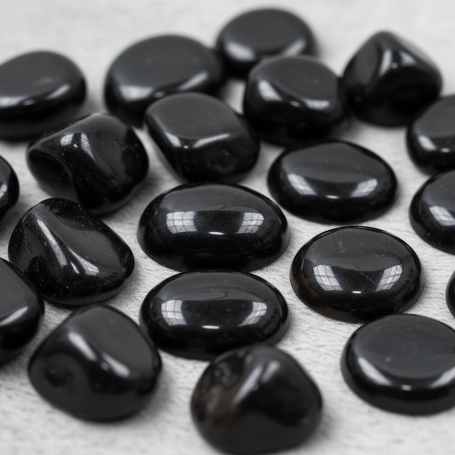 Black Obsidian crystal close-up