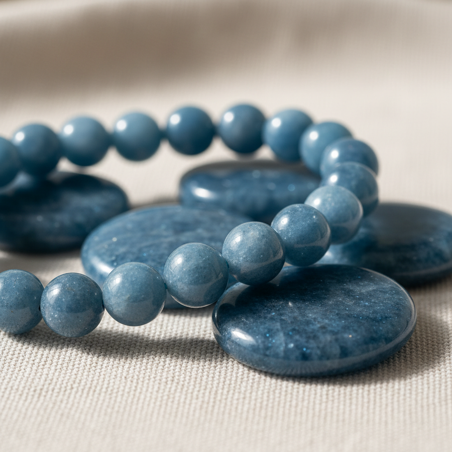 Blue Aventurine crystal close-up