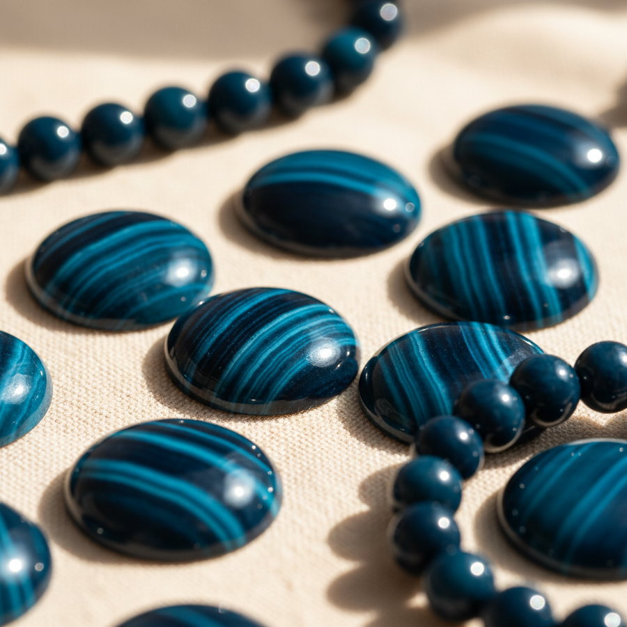 Blue Onyx crystal close-up