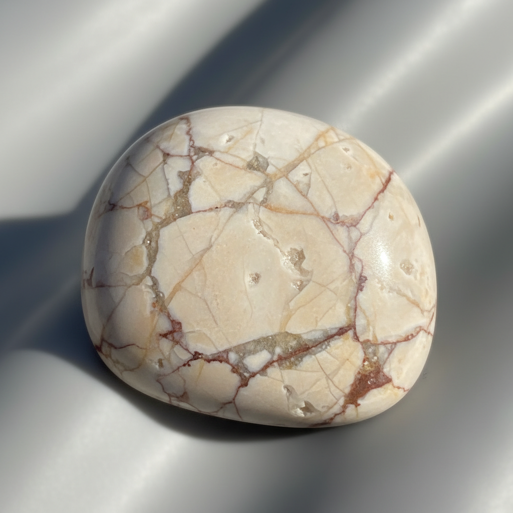 White Brecciated Jasper crystal
