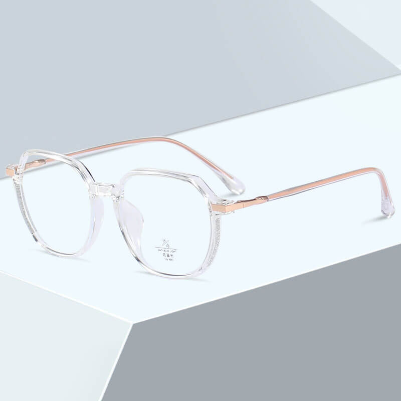LUXYIN Sally Glitter Clear Frame Glasses -LUXYIN