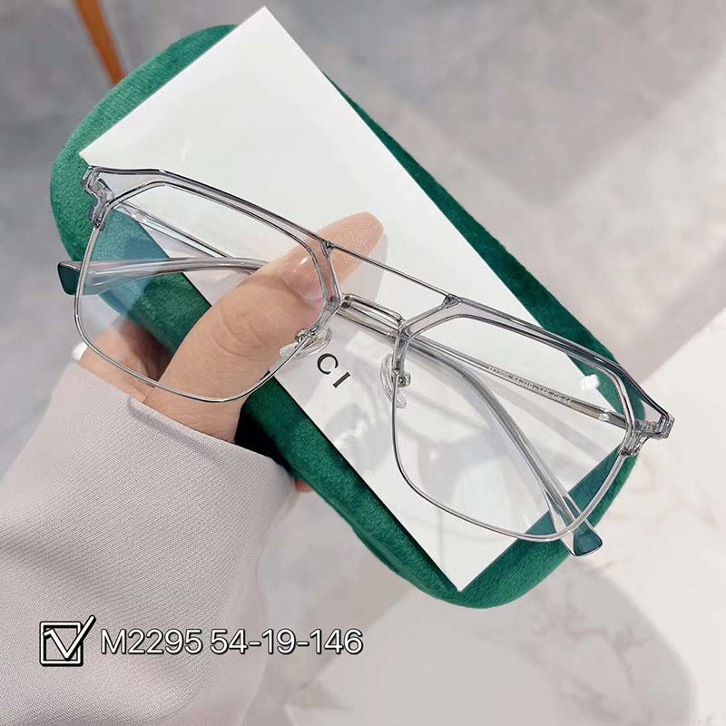 LUXYIN Vintage Flat Frame Glasses -LUXYIN