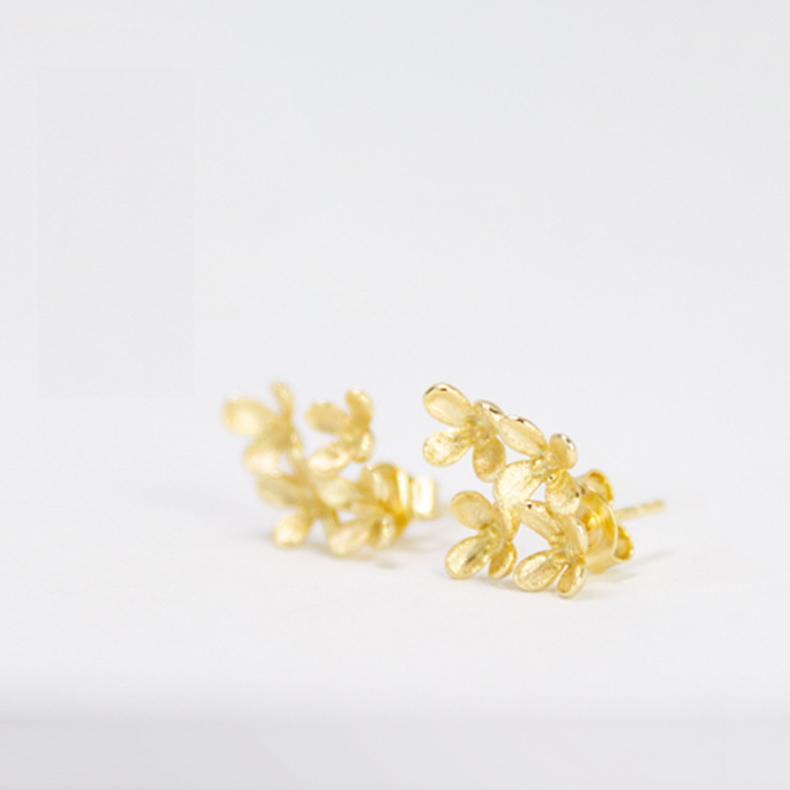 Pretty Osmanthus Flowers Stud Earrings