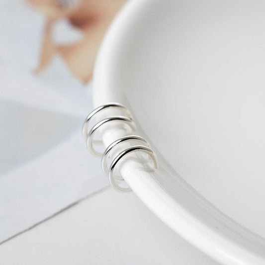 Silver Favorite Clip Earrings Without Piercing
