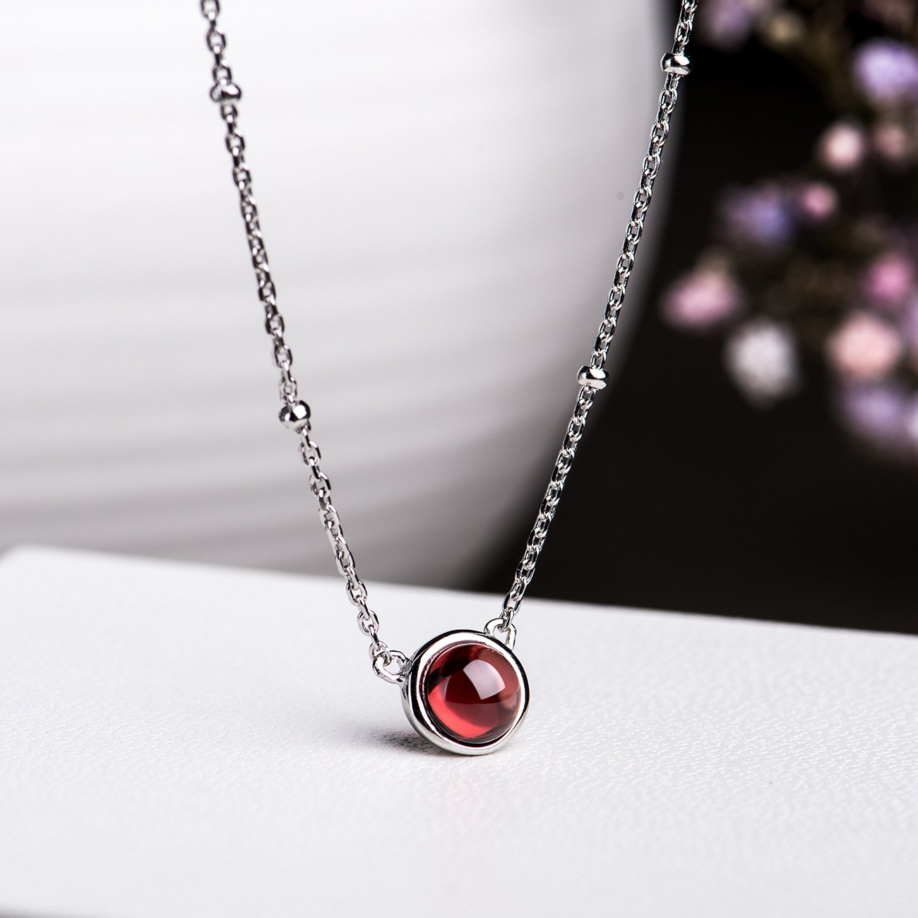Natural Red Garnet Necklace