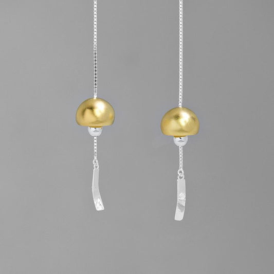 Flying Wind Chimes Silver Earrings