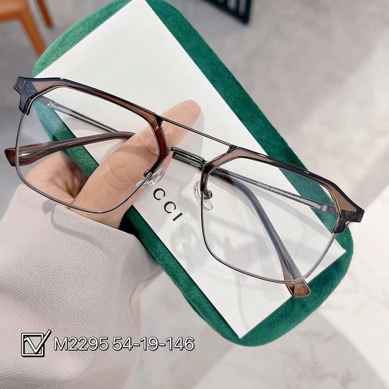 LUXYIN Vintage Flat Frame Glasses -LUXYIN