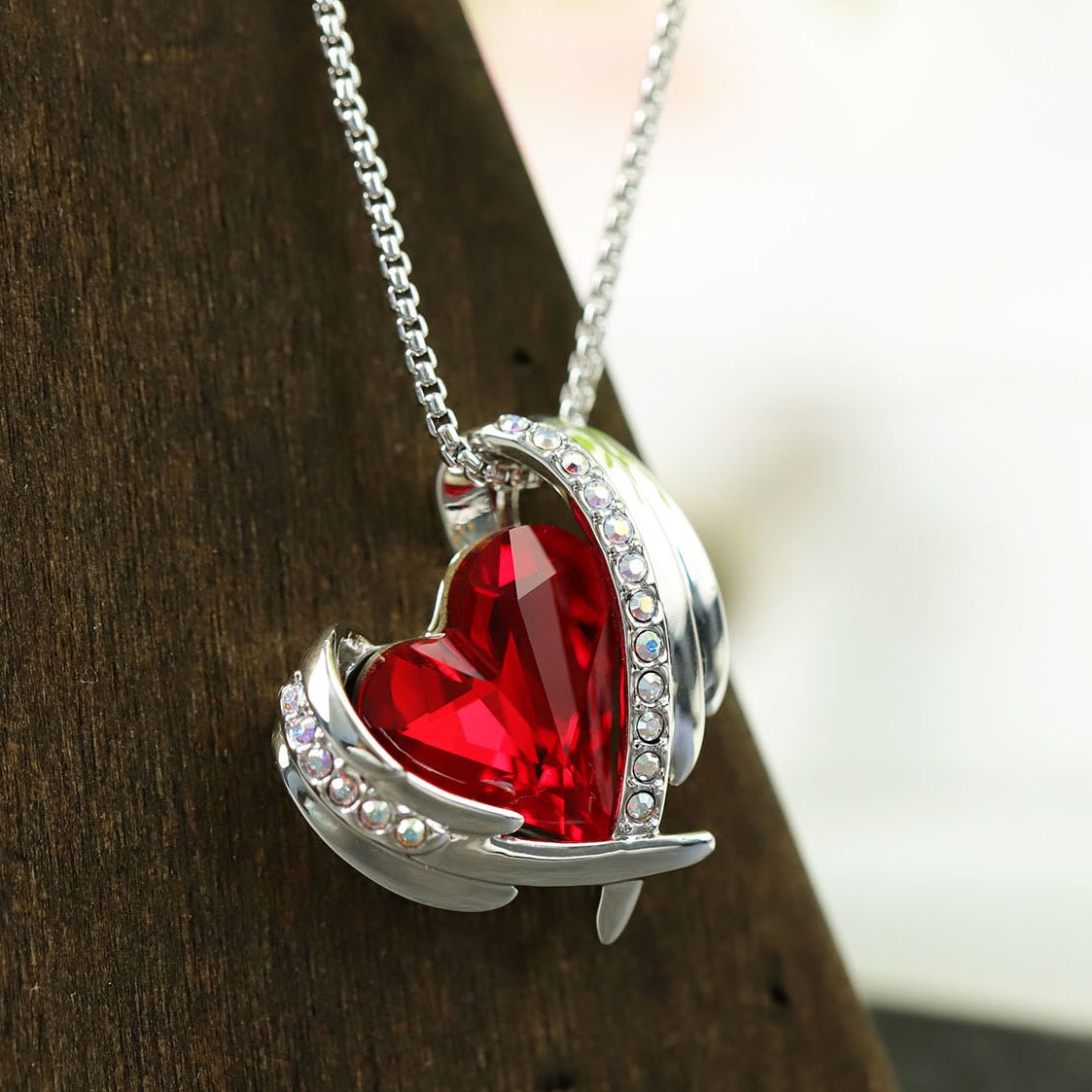 Heart of Angel Crystal Necklace