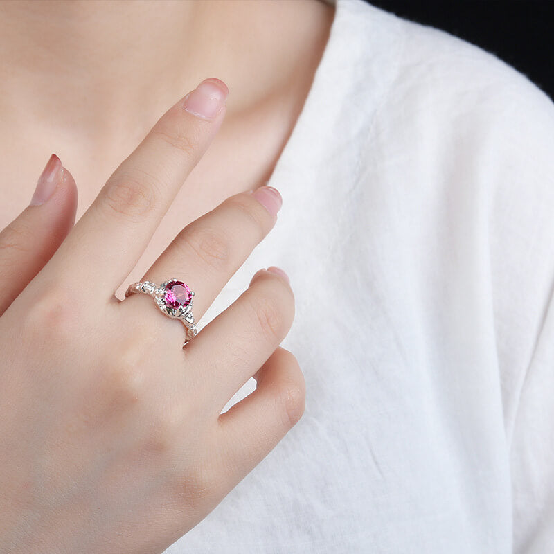 Vintage Topaz Silver Open Ring