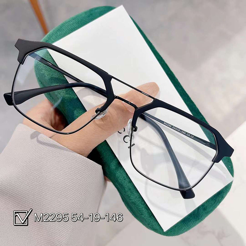 LUXYIN Vintage Flat Frame Glasses -LUXYIN