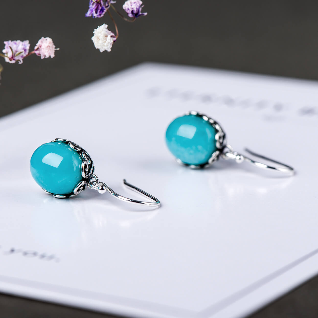 Natural Amazonite Drop Earrrings