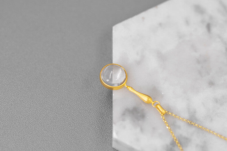 Magnifying Glass Crystal Pendant