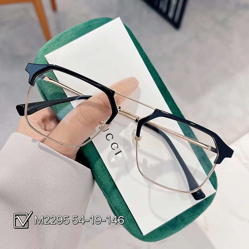 LUXYIN Vintage Flat Frame Glasses -LUXYIN