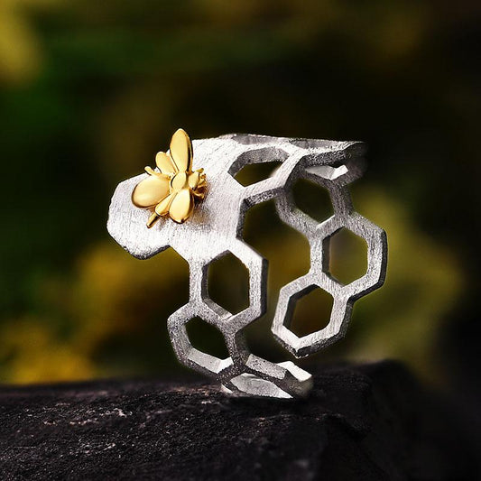 Creative Honeycomb Open Ring