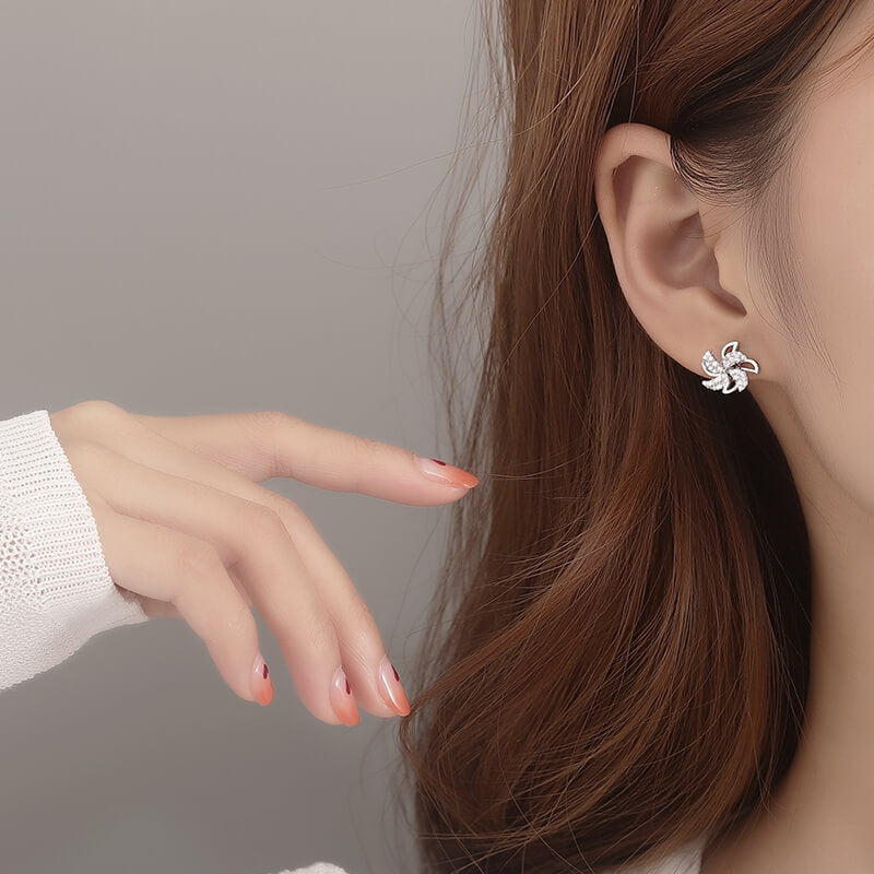 Rotating Windmill Earrings, Anti-Anxiety Stud Earrings - LUXYIN
