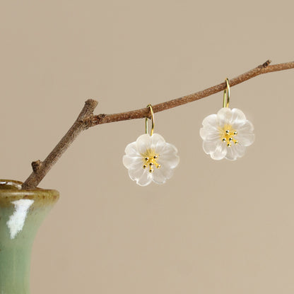 Flower in the Rain Drop Earring