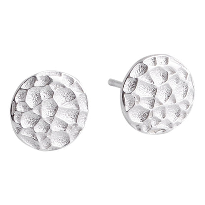Luxyin 925 Sterling Silver Geometric Circle Stud Earrings