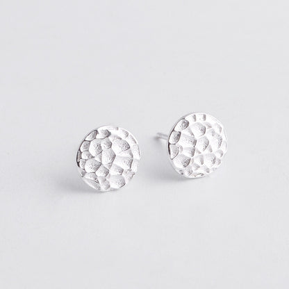 Luxyin 925 Sterling Silver Geometric Circle Stud Earrings