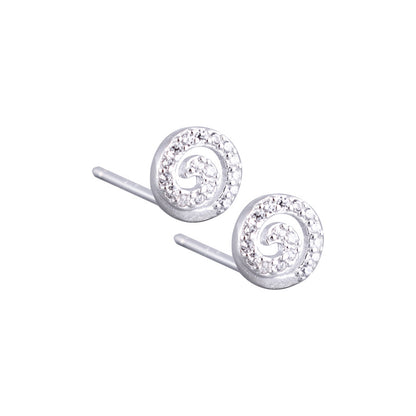Luxyin 925 Sterling Silver Sparkling Circle Stud Earrings