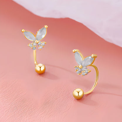 Emerald Butterfly Stud Earrings 2024 Collection