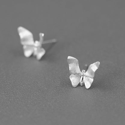 Luxyin Butterfly Whisper Sterling Silver Studs