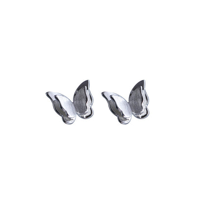 Luxyin 925 Sterling Silver Origami Butterfly Stud Earrings