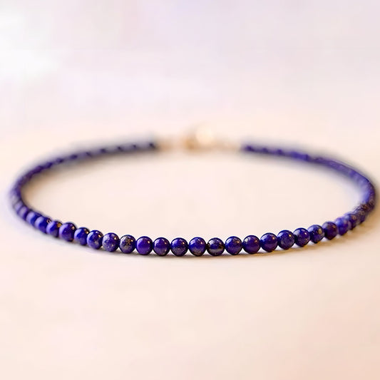 Luxyin Kimberley Lapis Lazuli Crystal Bead Bracelet