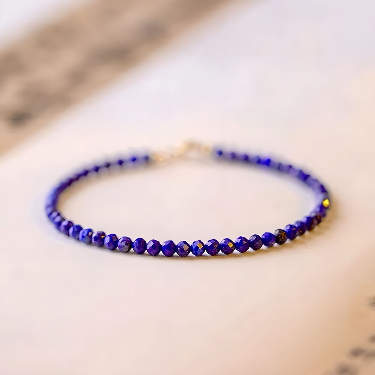 Luxyin Kimberley Lapis Lazuli Crystal Bead Bracelet