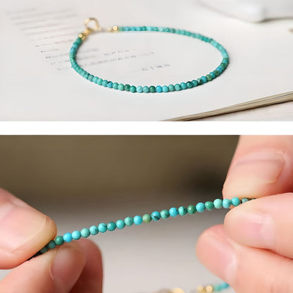 Luxyin Venus pulsera de cuentas de turquesa
