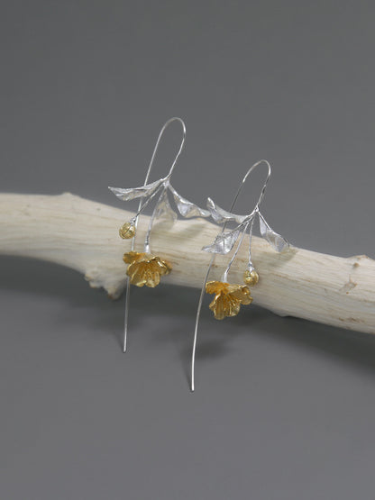 Luxyin Sea Bloom Silver Piercing Earrings