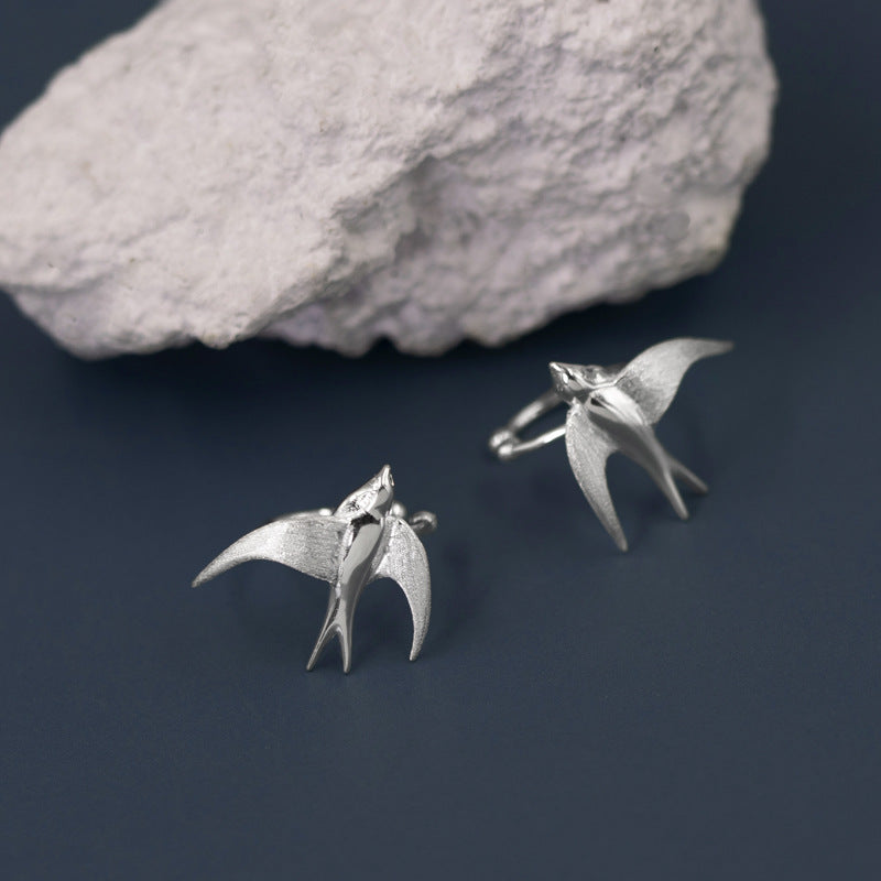 Luxyin Tiny Bird Sterling Silver Ear Cuff - No Piercing Needed!