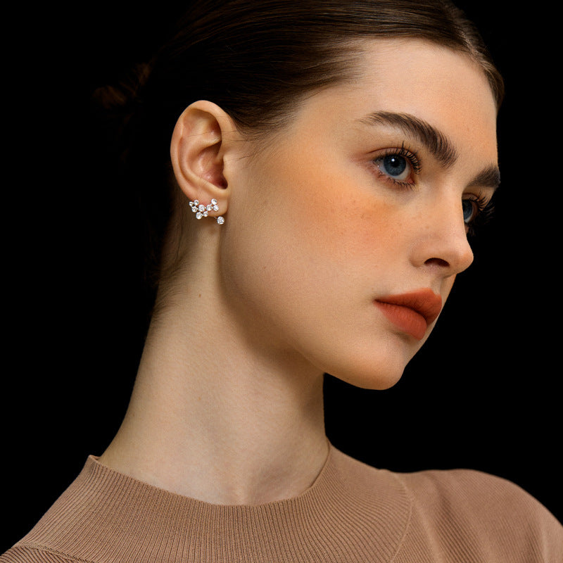 Luxyin Celestial Sparkle Studs - Sterling Silver Star Earrings ✨