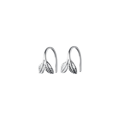S925 Sterling Silver Tender Leaf Bud Stud Earrings