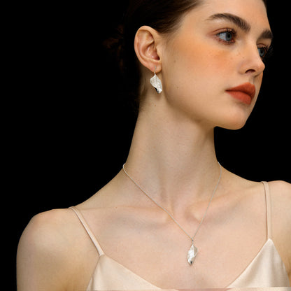 Luxyin Whispering Leaves: 925 Silver Pendant