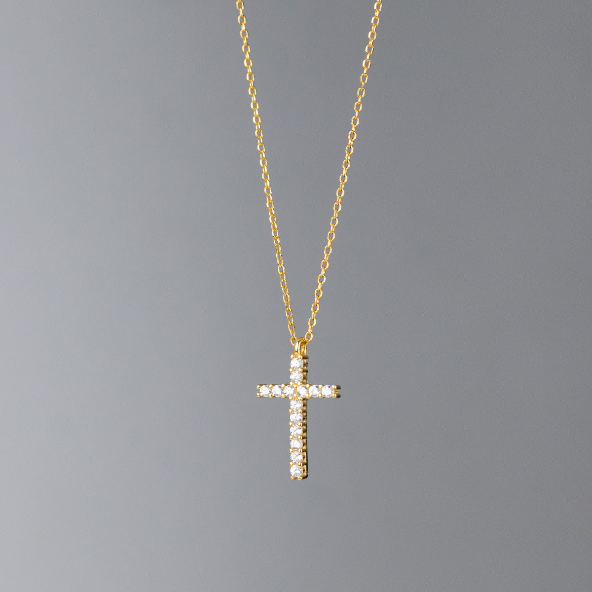 Luxyin Dazzling Cross: S925 Silver Necklace - ✨ Sparkle & Shine! ✨