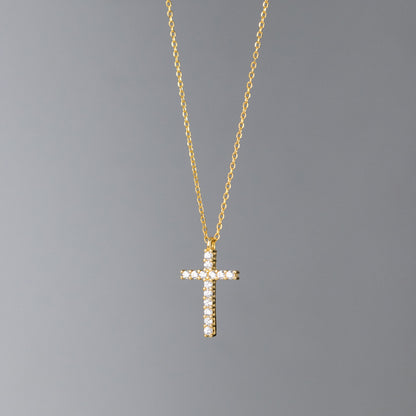 Luxyin Dazzling Cross: S925 Silver Necklace - ✨ Sparkle & Shine! ✨
