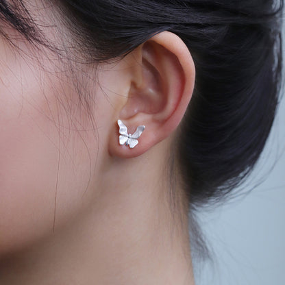 Luxyin Butterfly Whisper Sterling Silver Studs